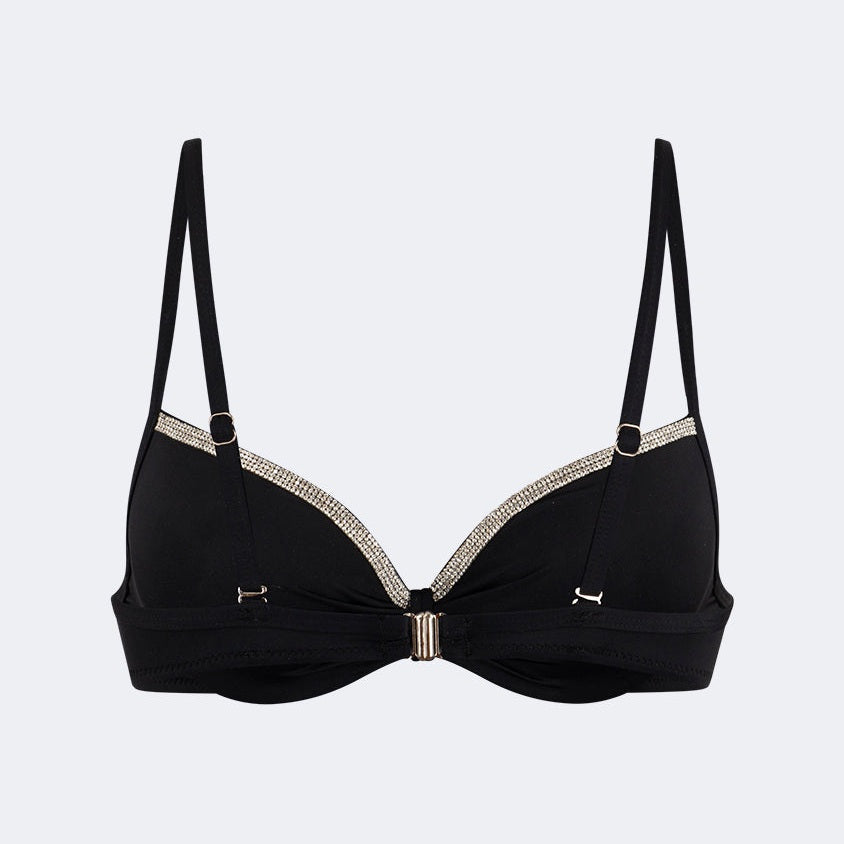 Oil And Gaz Stylish Women Beach Shelf Bra Black - Medaid International