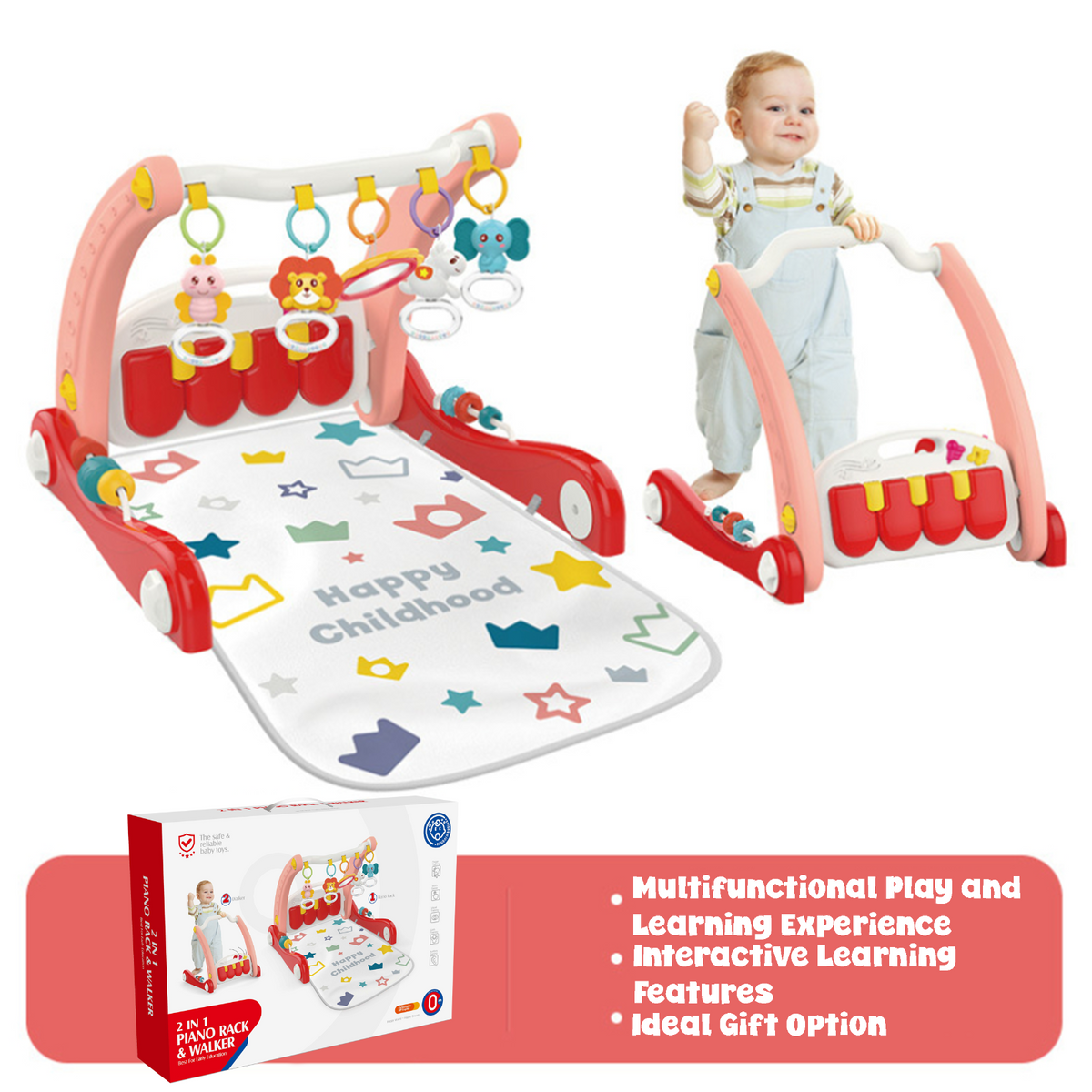 (Net)2 In 1 Foldable Baby Piano Rack & Walker Lebanon