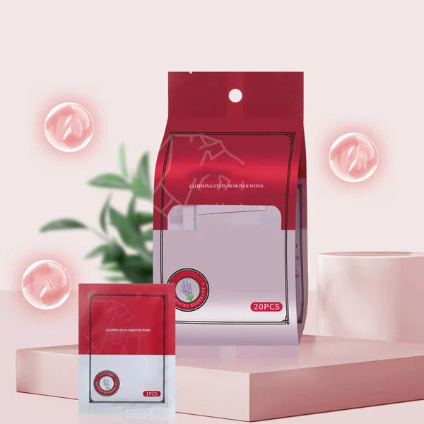 Clothing Stain Remover Wipes مناديل إزالة بقع الملابس
