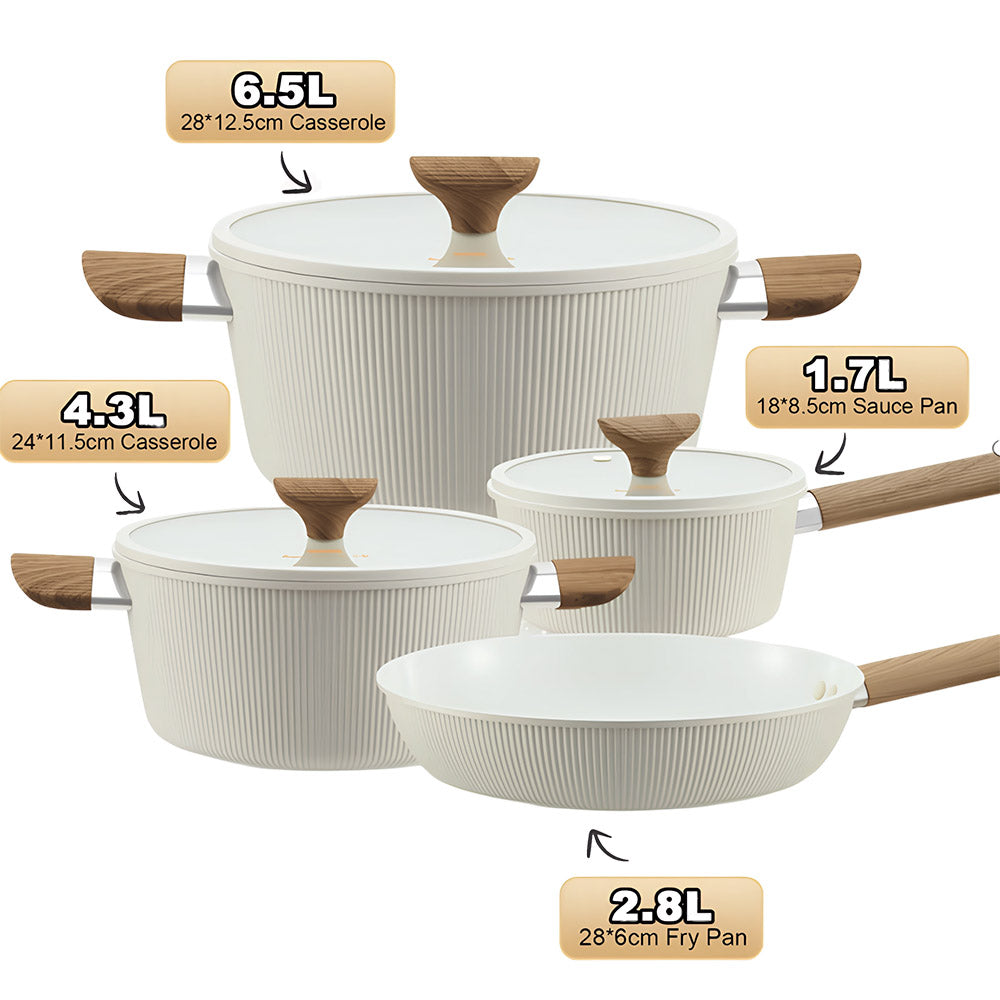 DSP CA021-S01 𝑴𝒂𝒔𝒕𝒆𝒓𝒑𝒊𝒆𝒄𝒆 𝑪𝒐𝒐𝒌𝒘𝒂𝒓𝒆 Set of 7-Pcs Beige