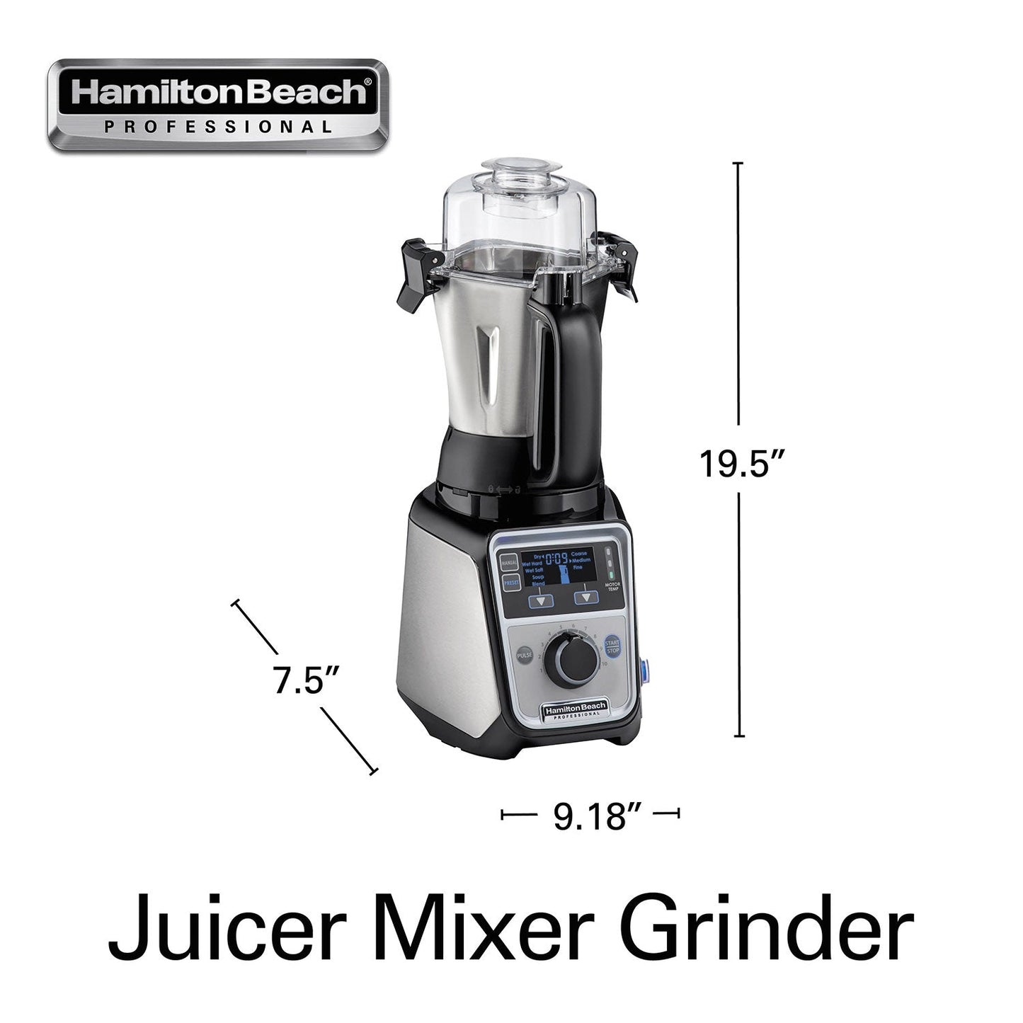 Hamilton Beach® Professional 2.2 HP 120V Juicer Mixer Grinder