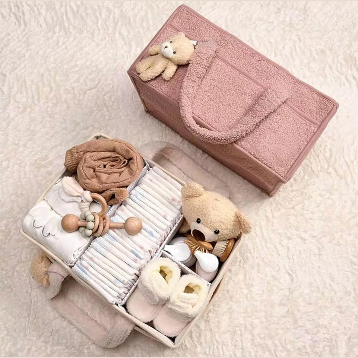 Pink Yunking Diaper Caddy