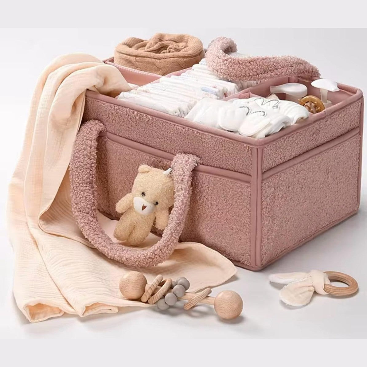 Pink Yunking Diaper Caddy