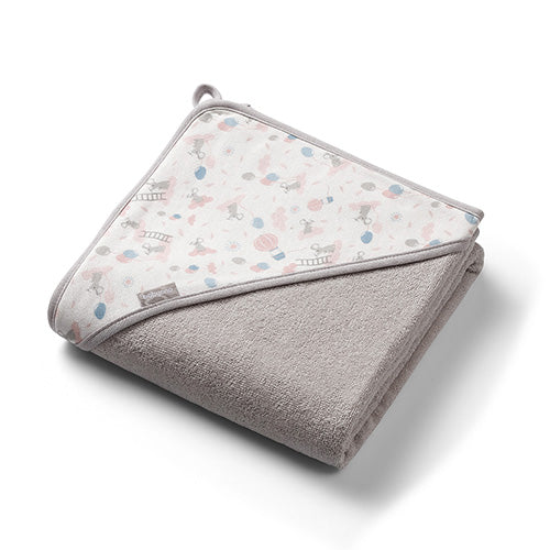 Terry Hooded Towel 100x100cm White Grey - Medaid International