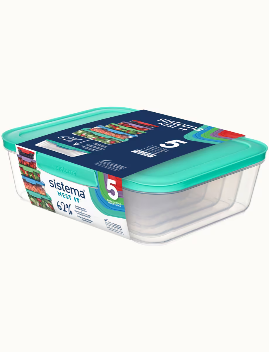 Sistema Nest It Food Storage Containers with Lids - 5pcs