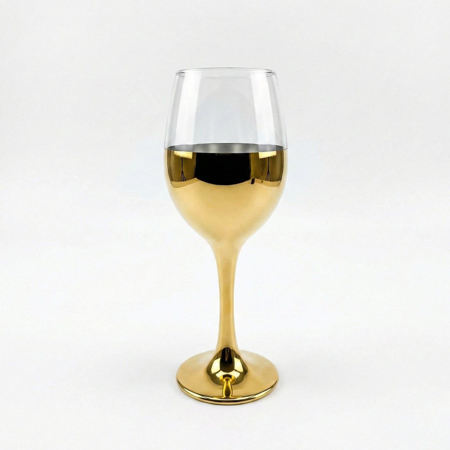 6-Pcs Elegant & Smooth Beverages Champagne Flute Glass – Gold 190ml #3769