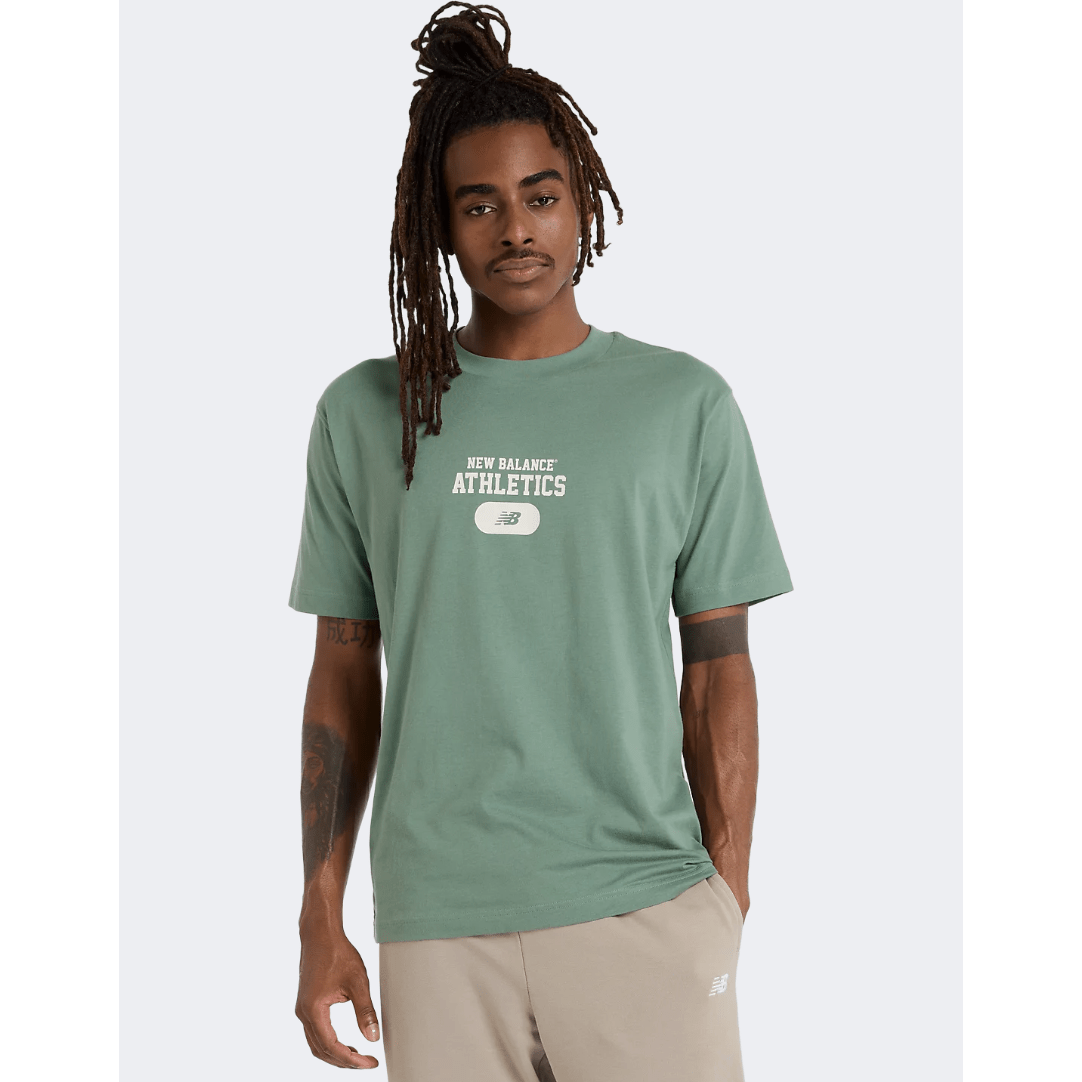 New Balance Heritage Graphic Men Lifestyle T-Shirt Green - Medaid International