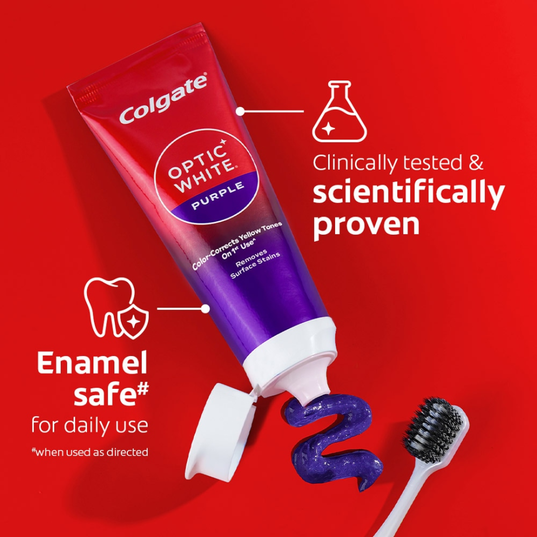 Colgate Optic White Purple Whitening Toothpaste 75ml