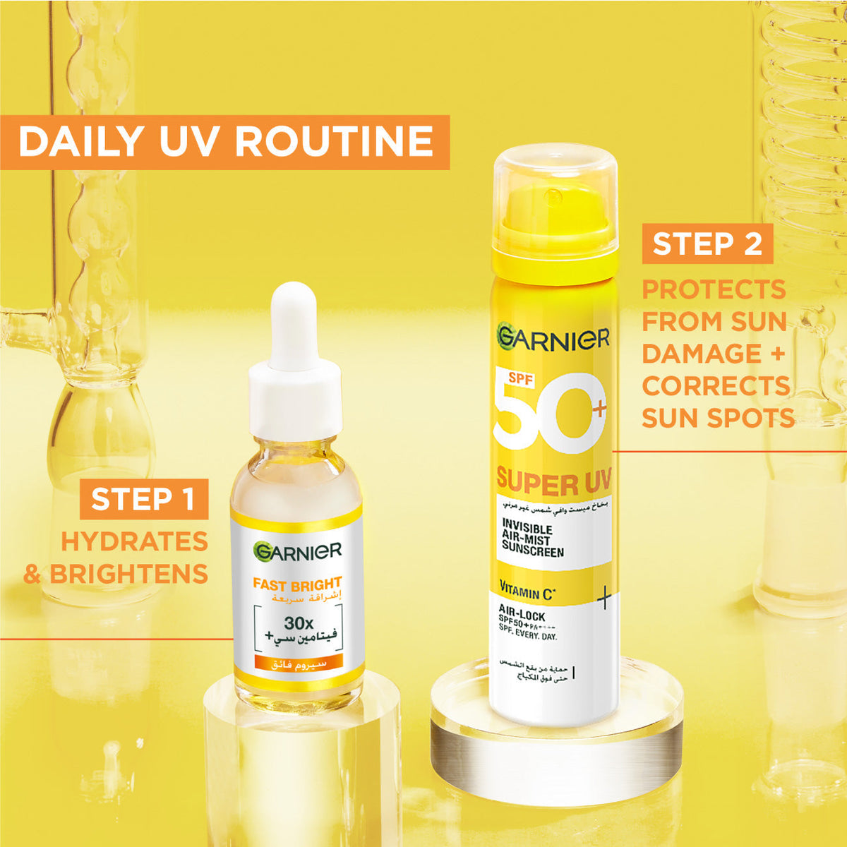 Garnier Super UV Invisible Air Mist Face & Body Sunscreen With SPF 50+ For All Skin Types 75ml