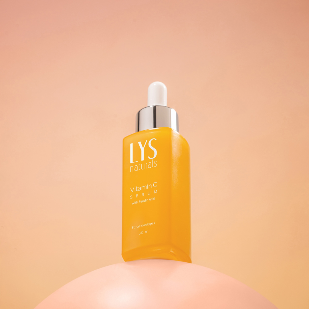 LYS Naturals Vitamin C-15 Serum With Ferulic Acid, Skin Brightening Formula 30ml
