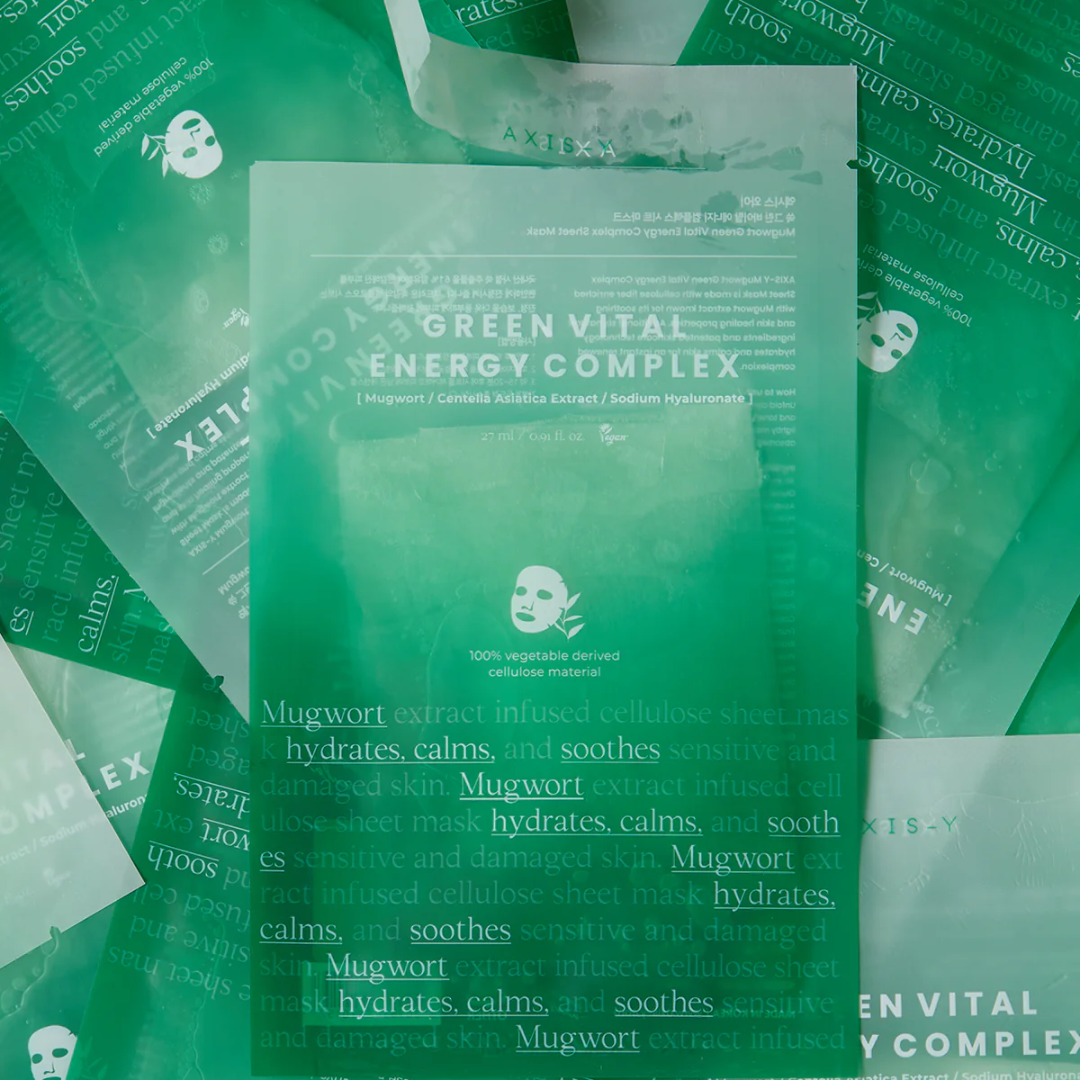 Axis-Y Mugwort Green Vital Energy Complex Sheet Mask