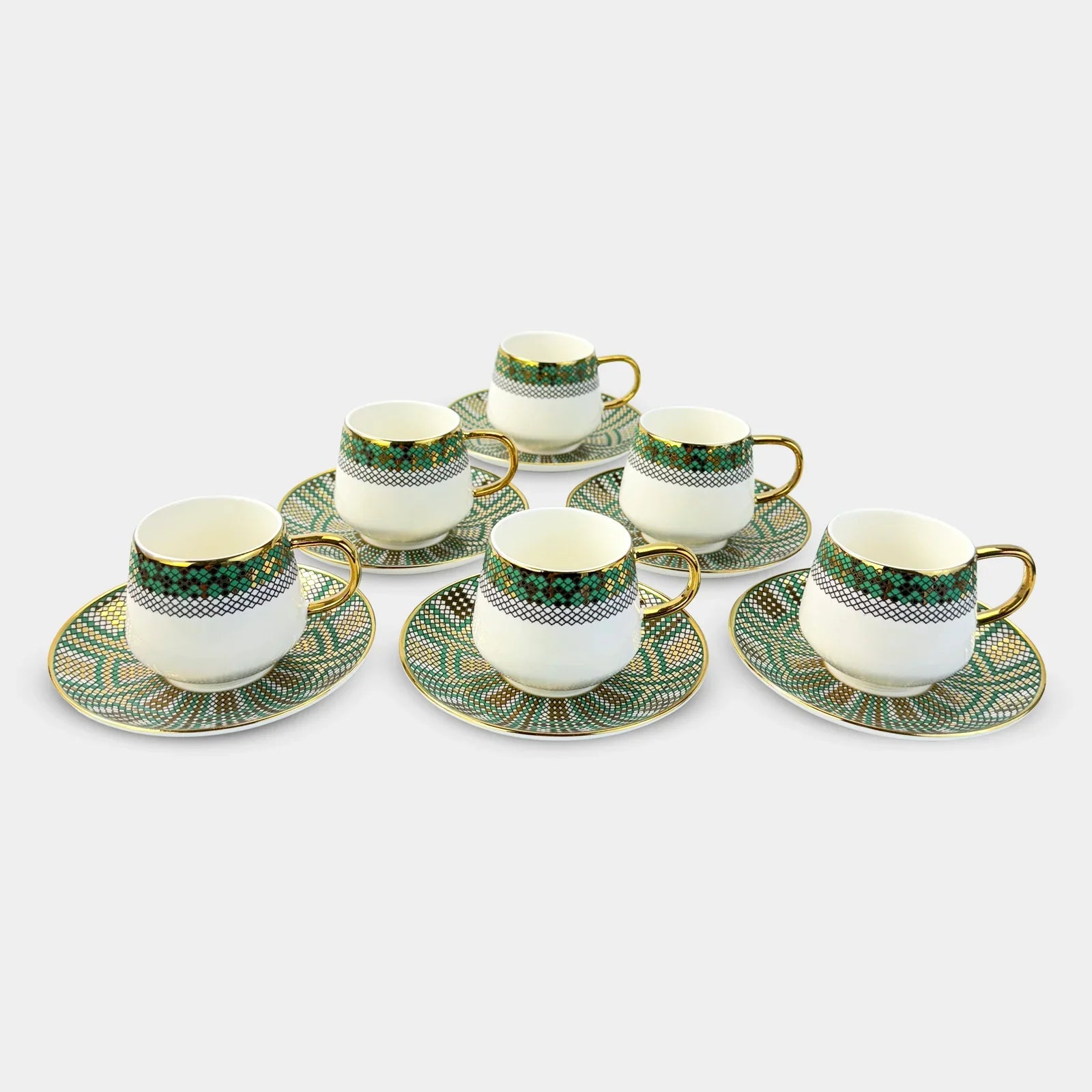 Marrakech Mosaic Coffee Cup Set - 6 Pieces