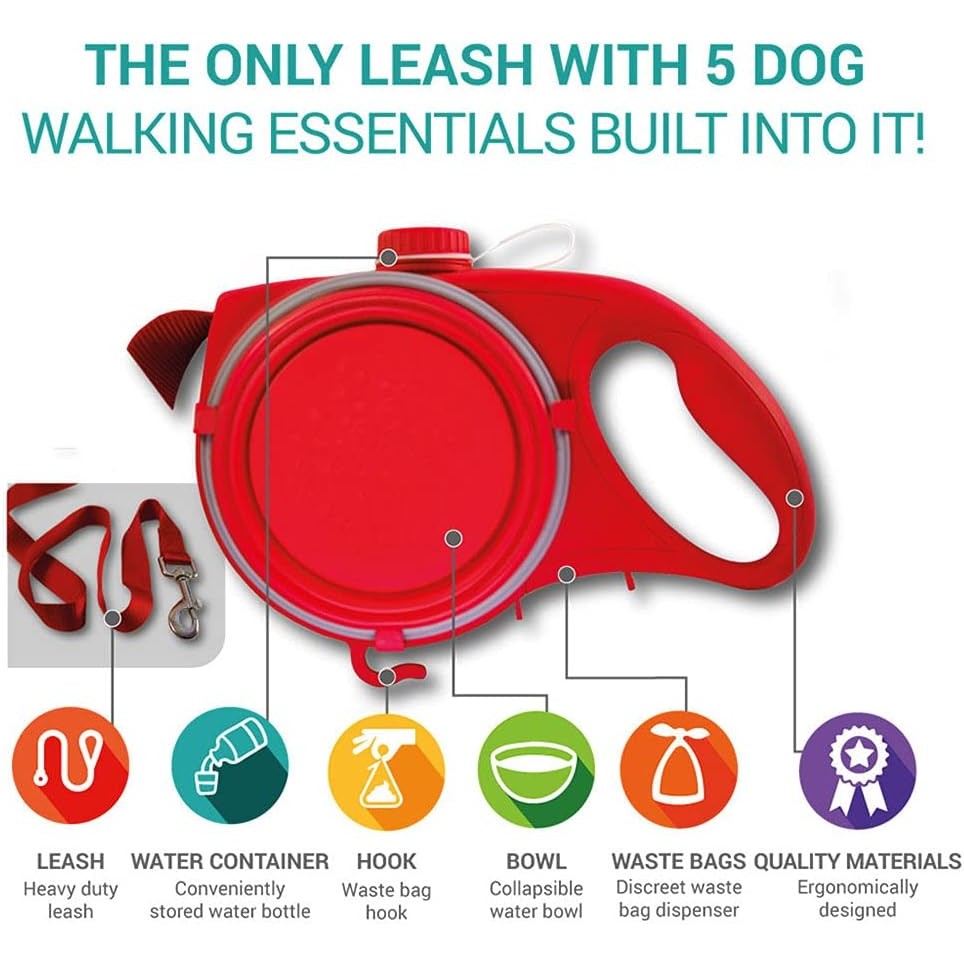 4-in-1 Retractable Dog Leash