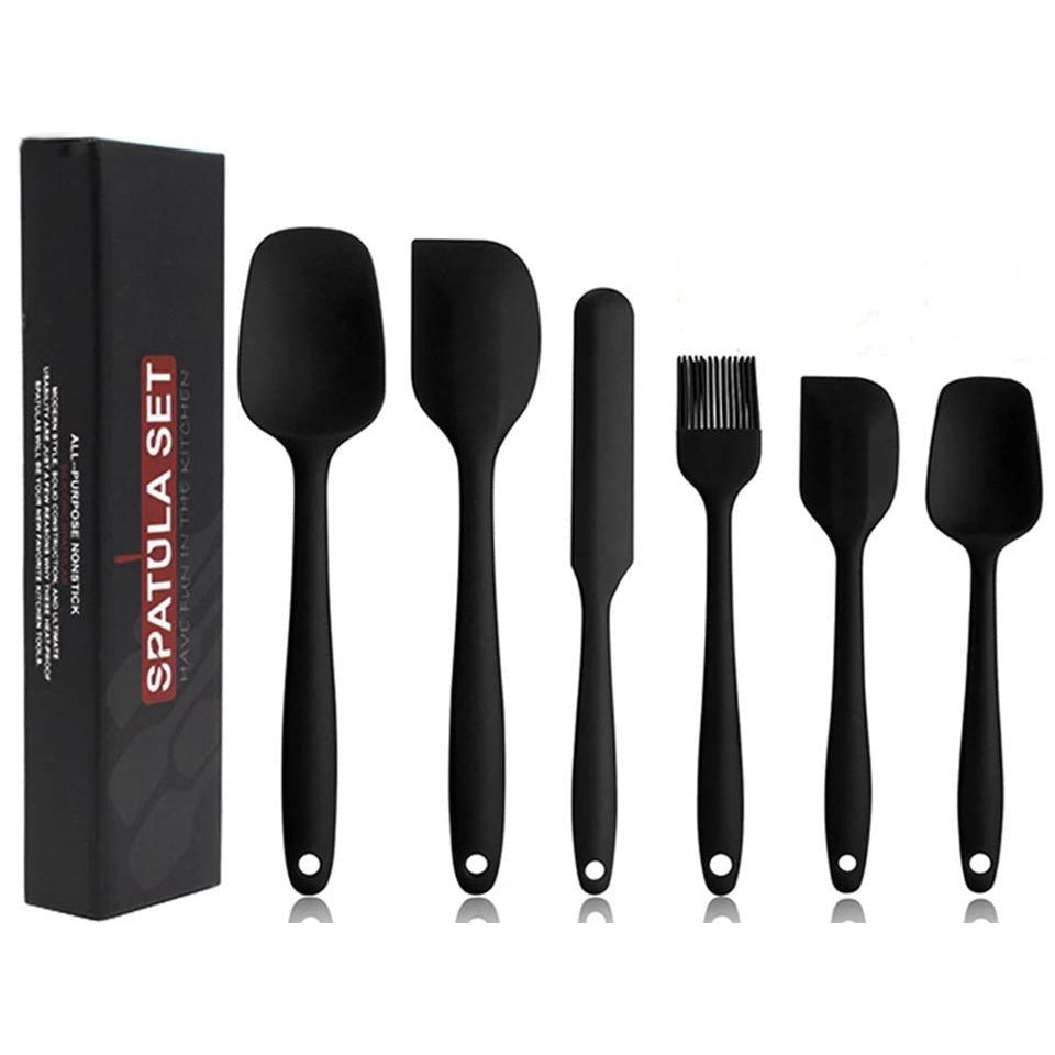 Silicone Spatulas and Brush 6 pcs Set
