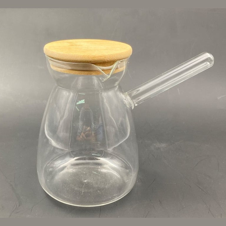 Borosilicate Glass Coffee Pot wooden cover 900 ml