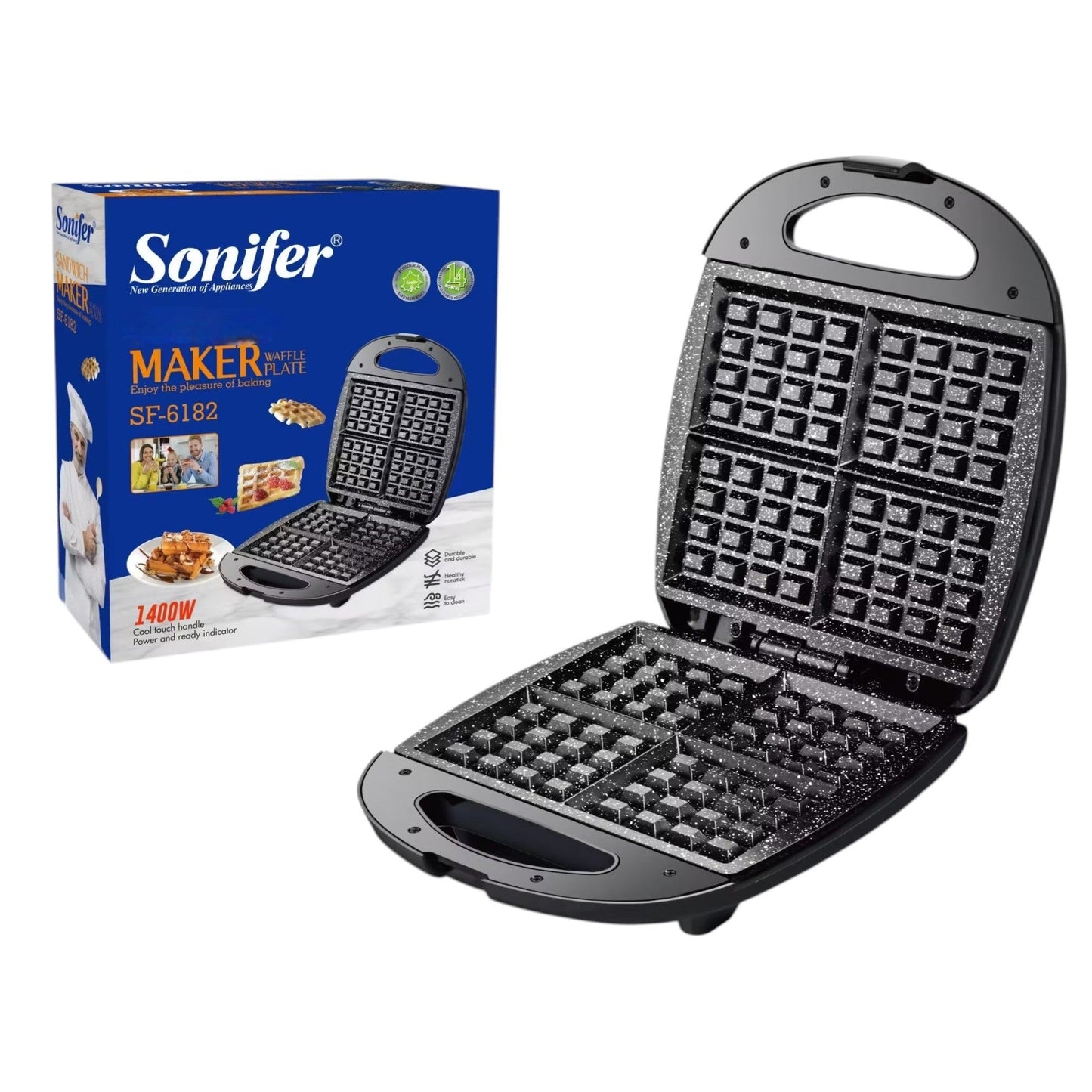 Big Waffle Maker 4 pieces
