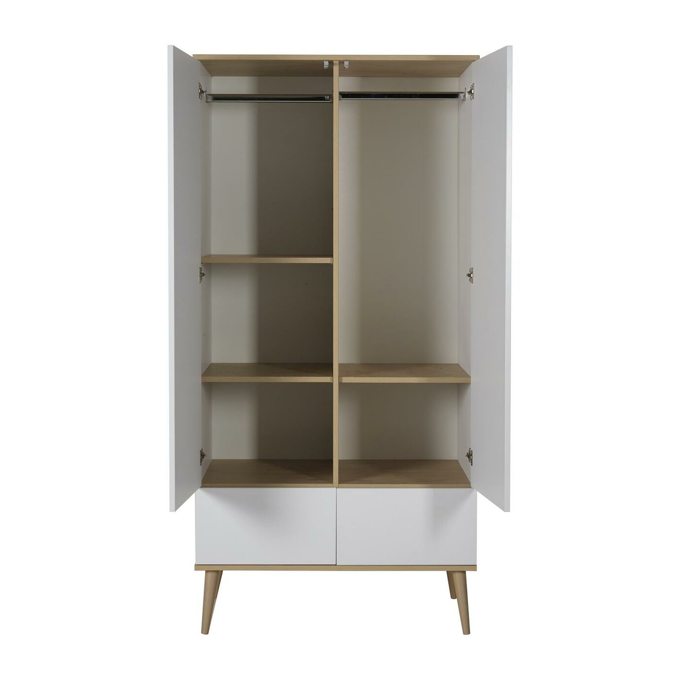 Quax Flow Wardrobe White & Oak Spacious Storage