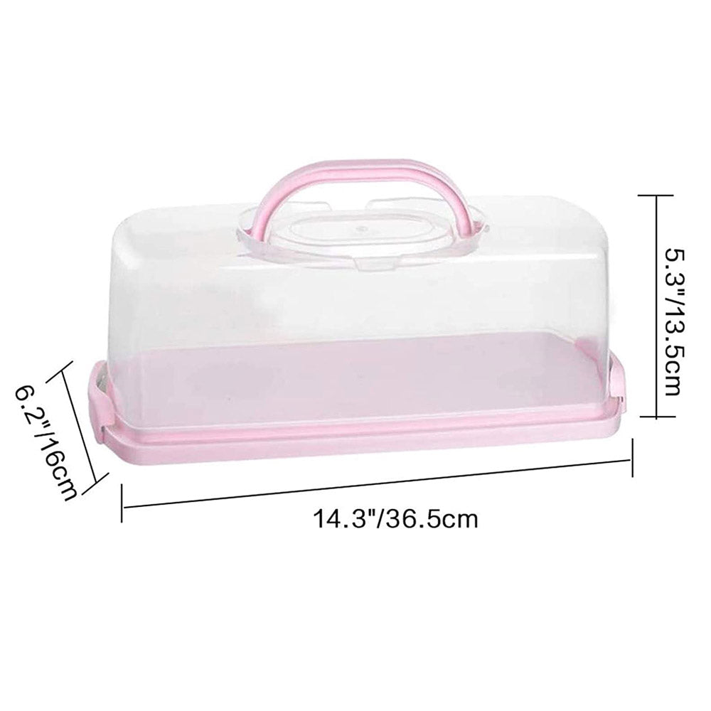 Plastic Bread  cake Box with Portable Handle