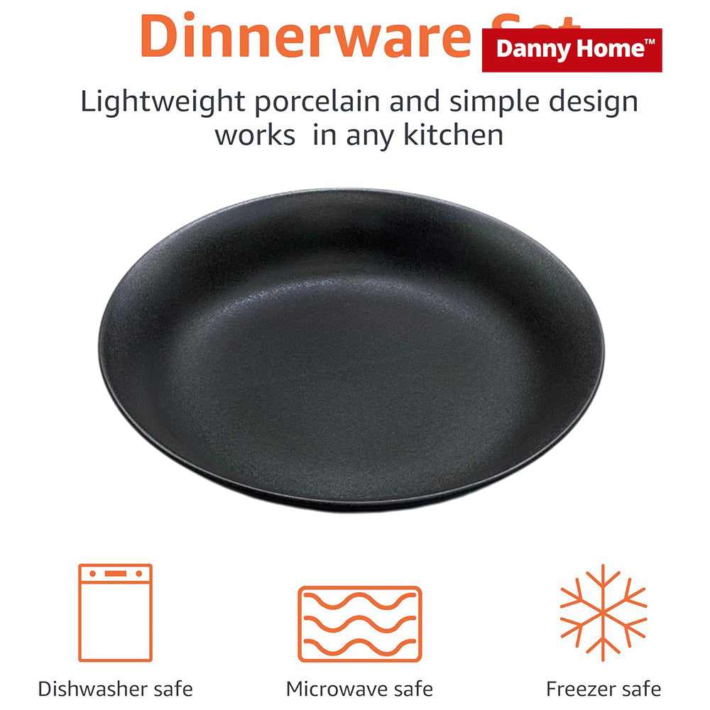 Danny Home 8-Inch Porcelain Deep Plate 1-Piece
