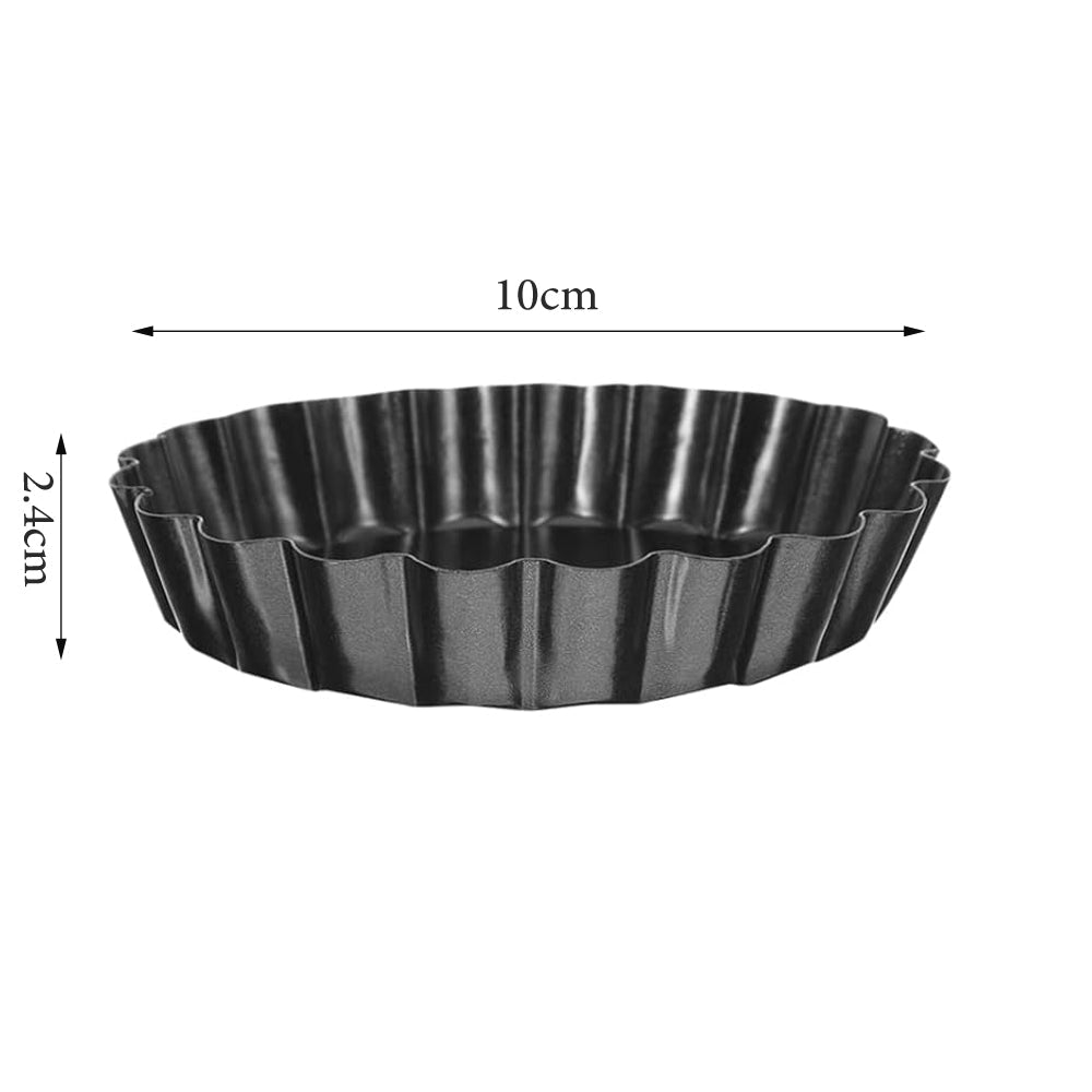 Danny Home 1-Pcs Carbon Steel Premium quality , Non-stick Detachable Mini Round Tart Pan 10cm
