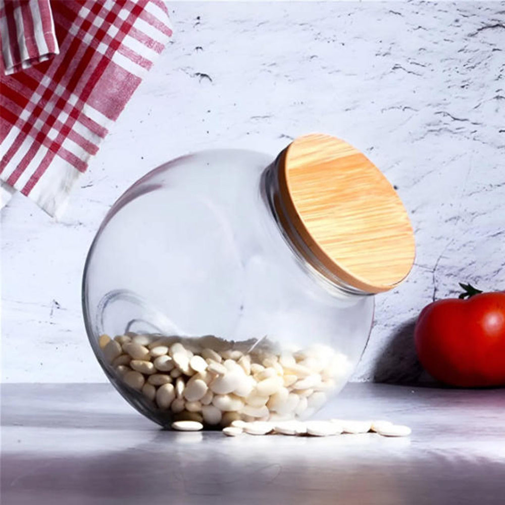 Danny Home Sealed Glass Jar With Bamboo Lid 200-ml