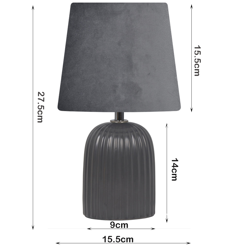 Danny Home Grey Table Lamp 27.5cm