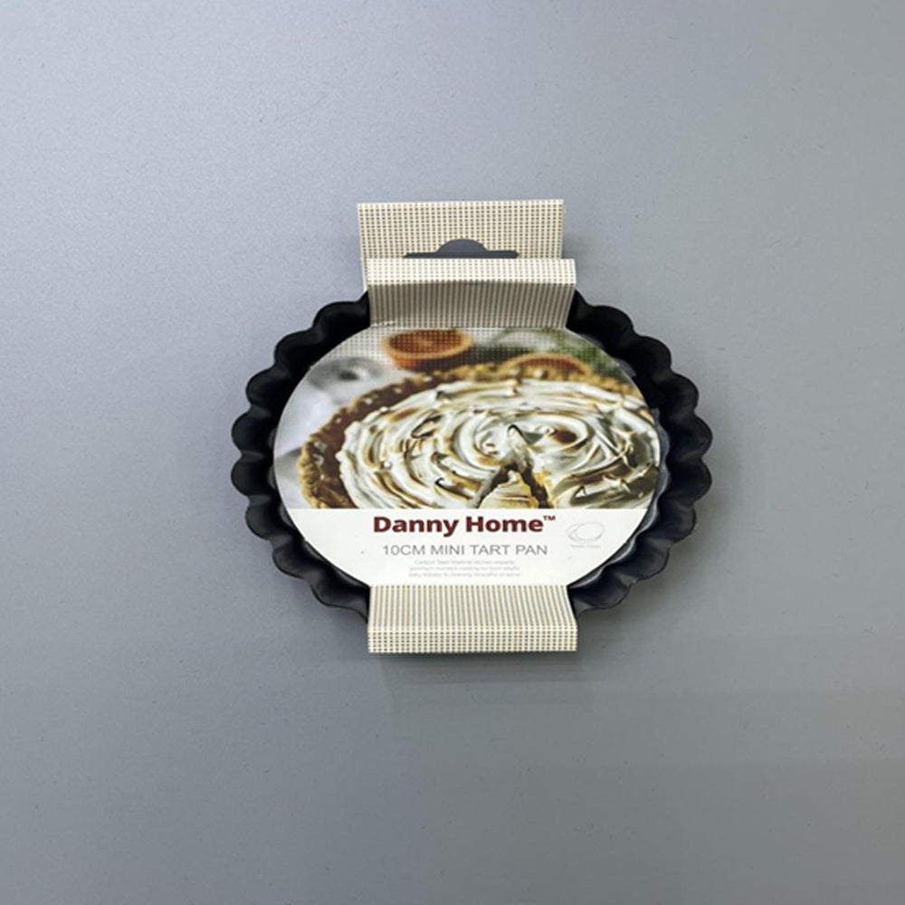 Danny Home 1-Pcs Carbon Steel Premium quality , Non-stick Detachable Mini Round Tart Pan 10cm