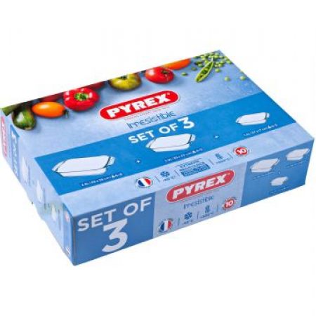Pyrex optimum rectangular roaster set of 3