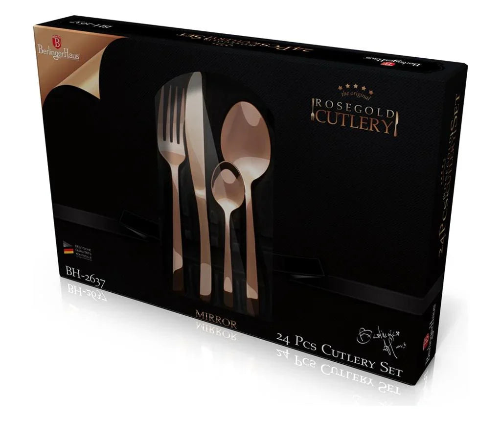 Berlinger Haus 24-Piece Cutlery Set, Rose Gold
