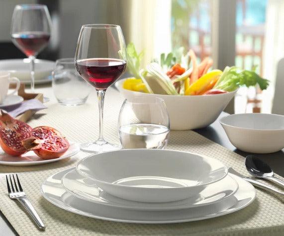 Bormioli rocco white moon dinnerware set - 18pcs