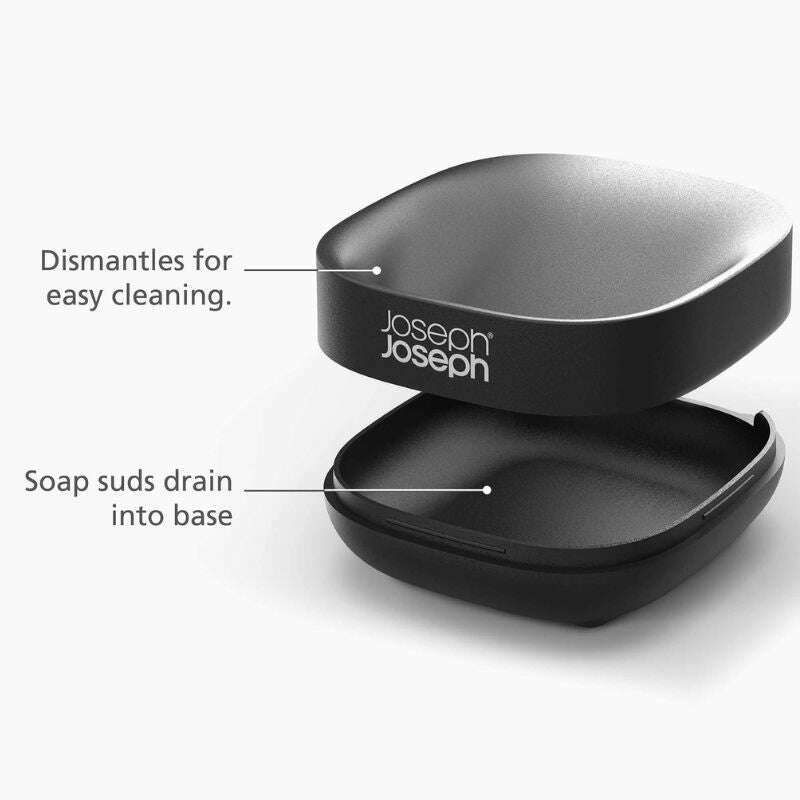 Slim‚Ñ¢ Compact Matt Black Soap Dish - Medaid International