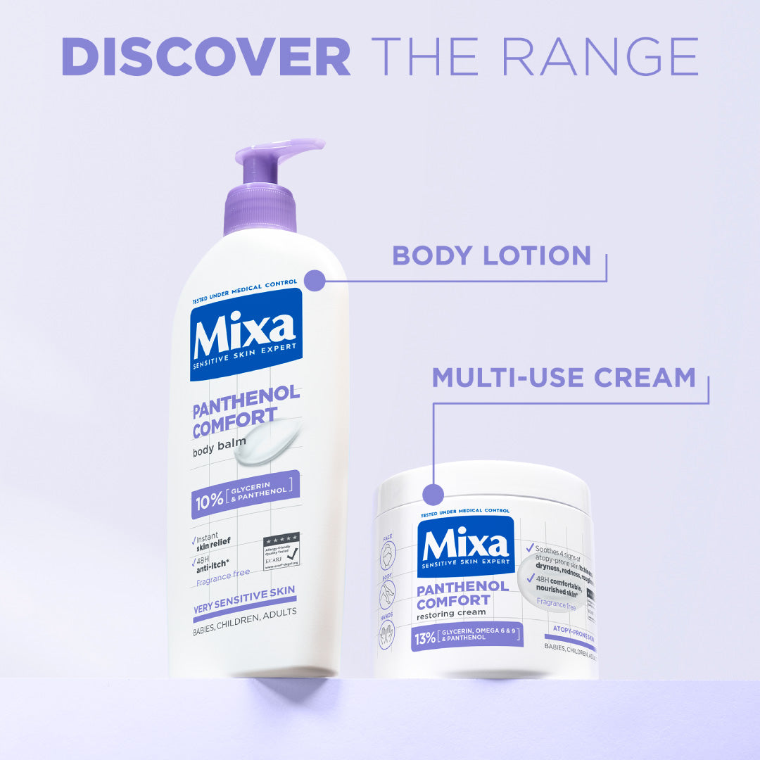 Mixa Panthenol Comfort Body Lotion - For Dry Skin, Atopy Prone Skin and Eczema - 400 ml