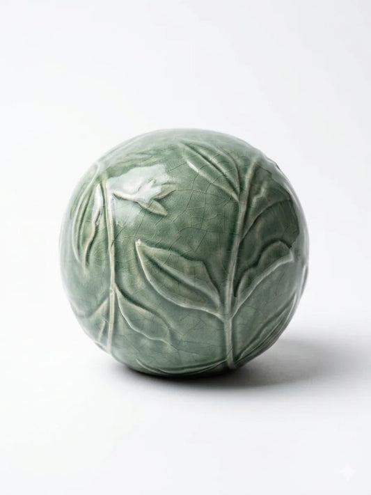 SD Verdant Leaf Patterned Ceramic Decorative Shape | SD In Lebanon
