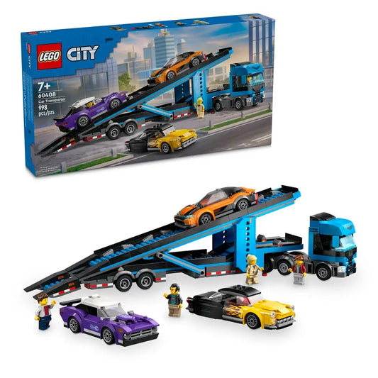 Lego Car Transporter  Truck With  sports Cars (60408)