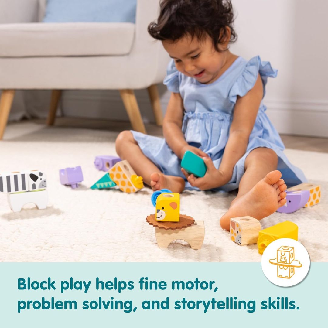 Melissa & Doug Blockables Safari Snap and Play Set