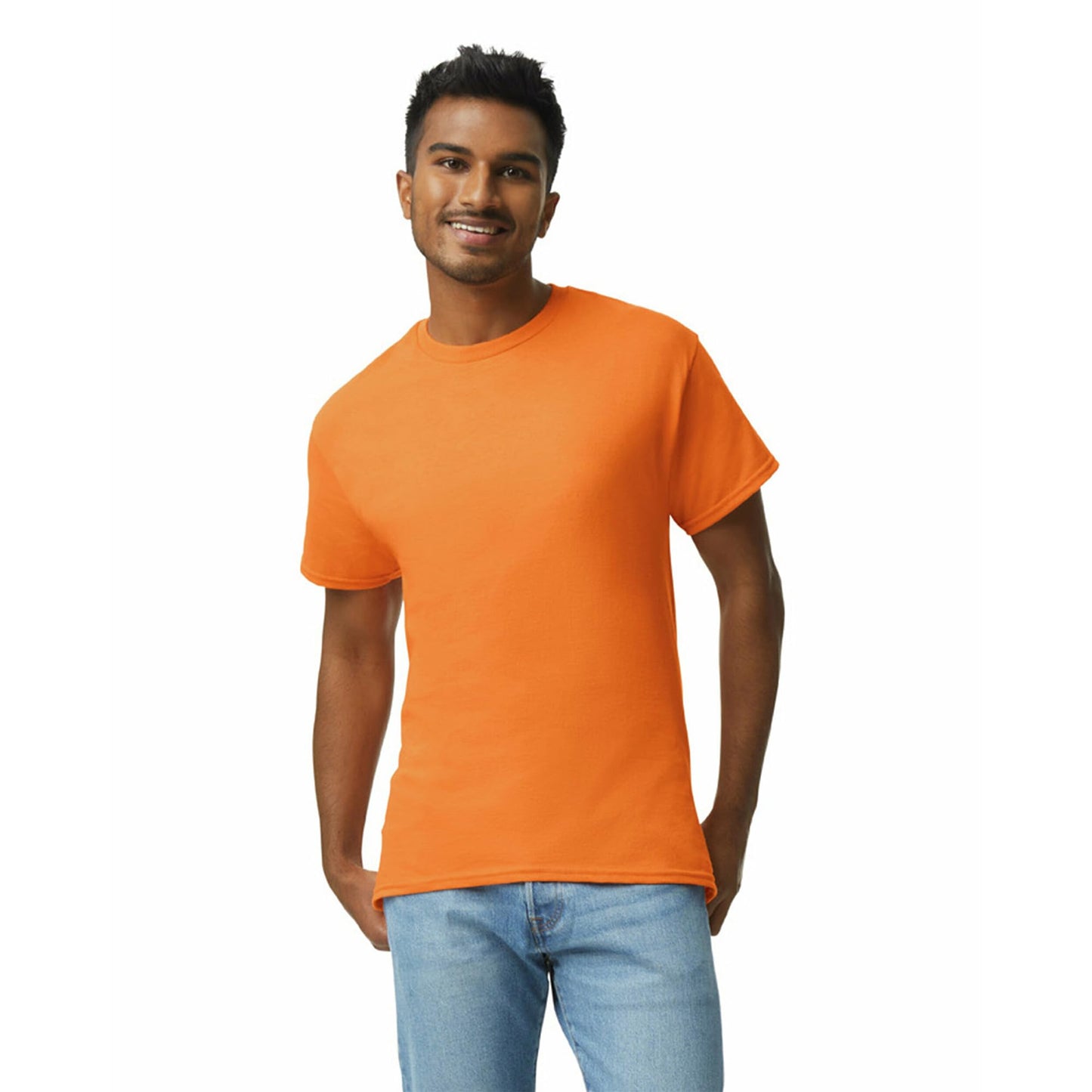 Gildan Adult Ultra Cotton T-Shirt, Style G2000, Multipack, Safety Orange (2-Pack), Large - Medaid International