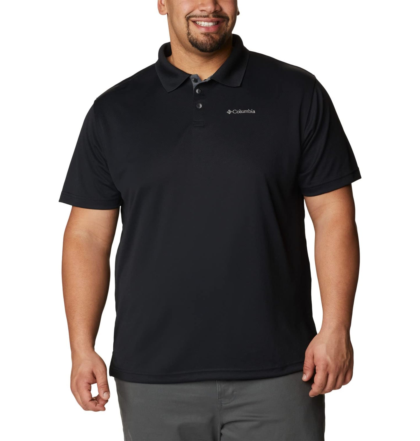 Columbia Mens Utilizer Short Sleeve Polo, Black, 5X - Medaid International