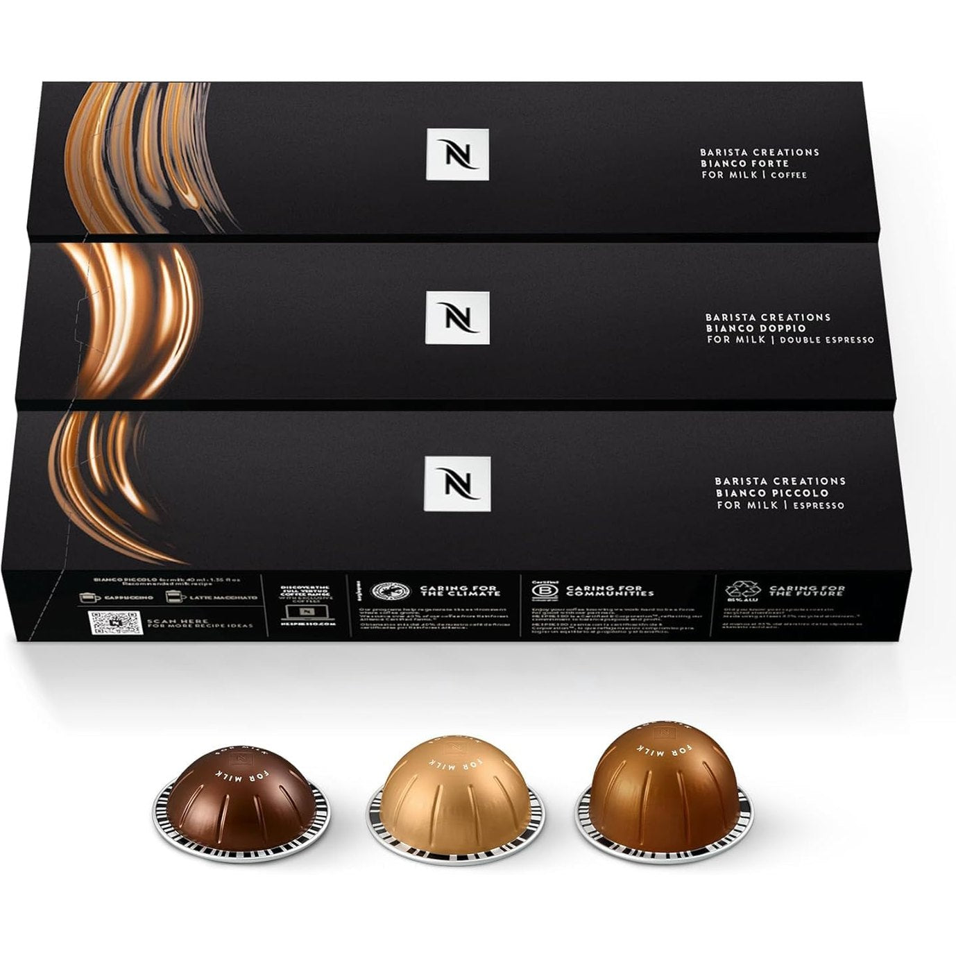 Nespresso Capsules VertuoLine, Bianco Pack, 30-Count Coffee Pods