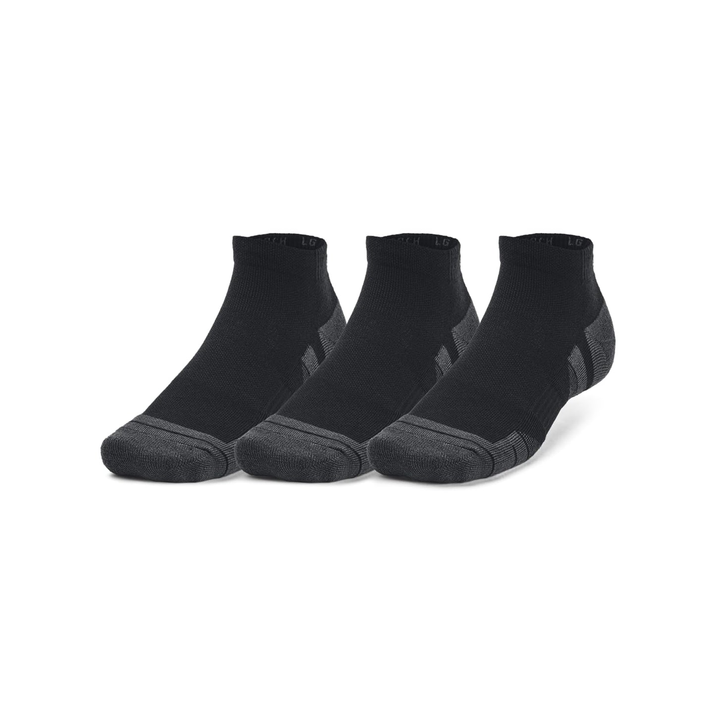 Under Armour 1379504-1-LG Unisex UA Performance Tech 3-Pack Low Cut Socks Black LG - Medaid International