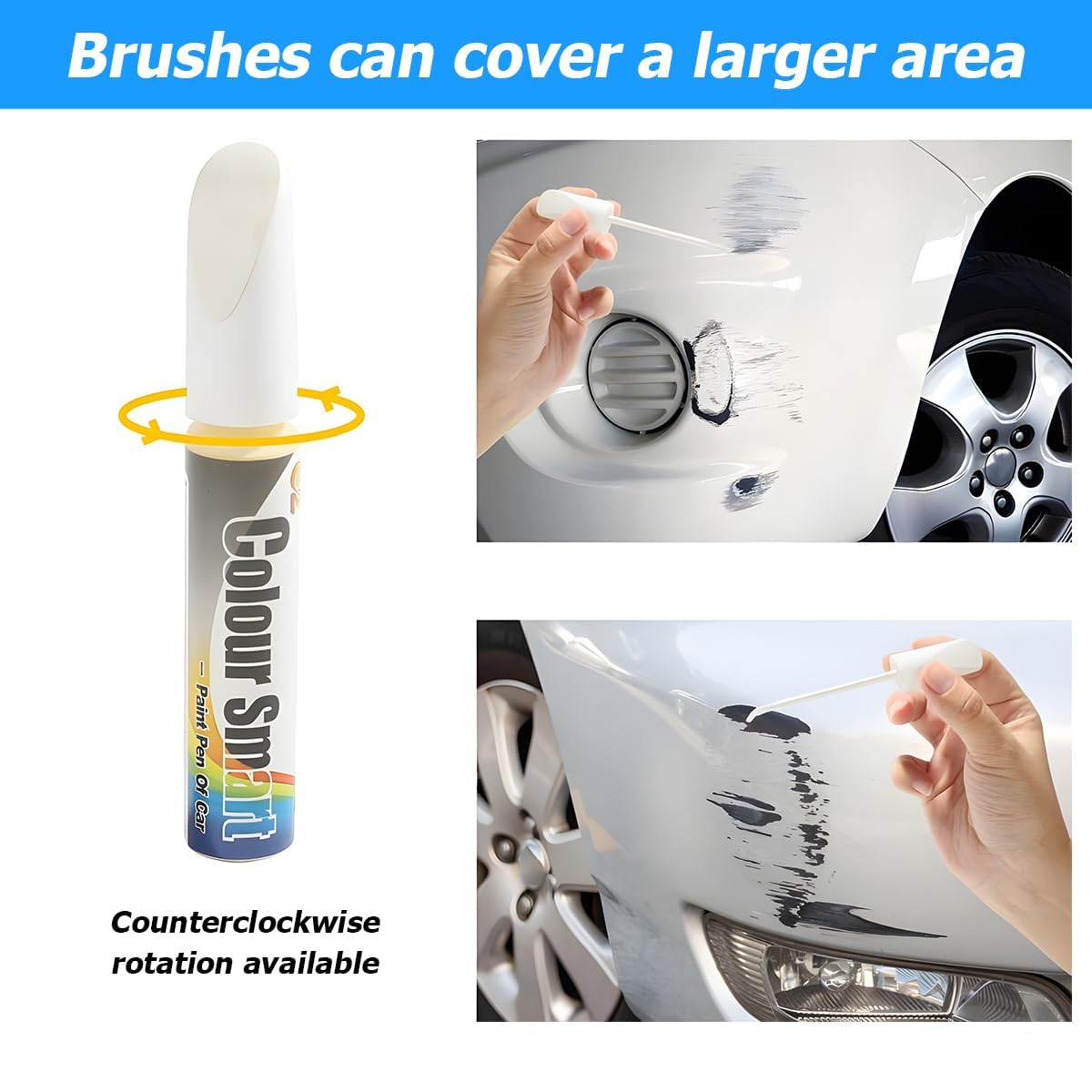 TERRIFI Touch Up Paint for Car, Waterproof Scratch Remover, Portable Quick and Easy Automotive Repair, Suitable for Minor Scratch Repair (Silver)