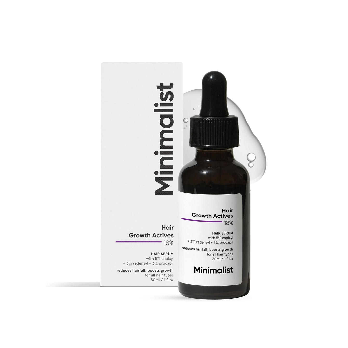 Minimalist Hair Density Serum 18% | With Procapil, Capixyl, Redensyl, Anagain & Baicapil For Hair Fall Control | Women & Men | 30 ml - Medaid International
