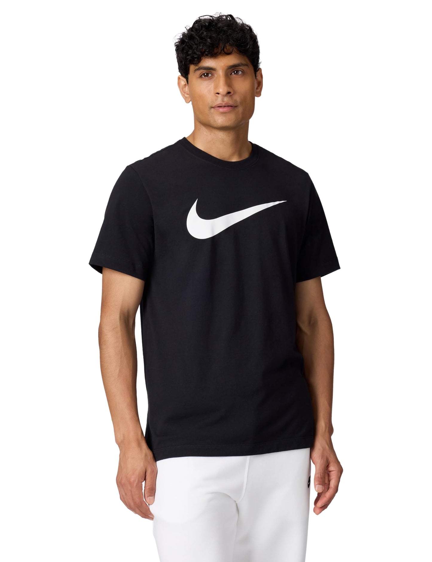 Nike Men's Sportswear Icon Swoosh T-Shirt, Black/White, Small - Medaid International