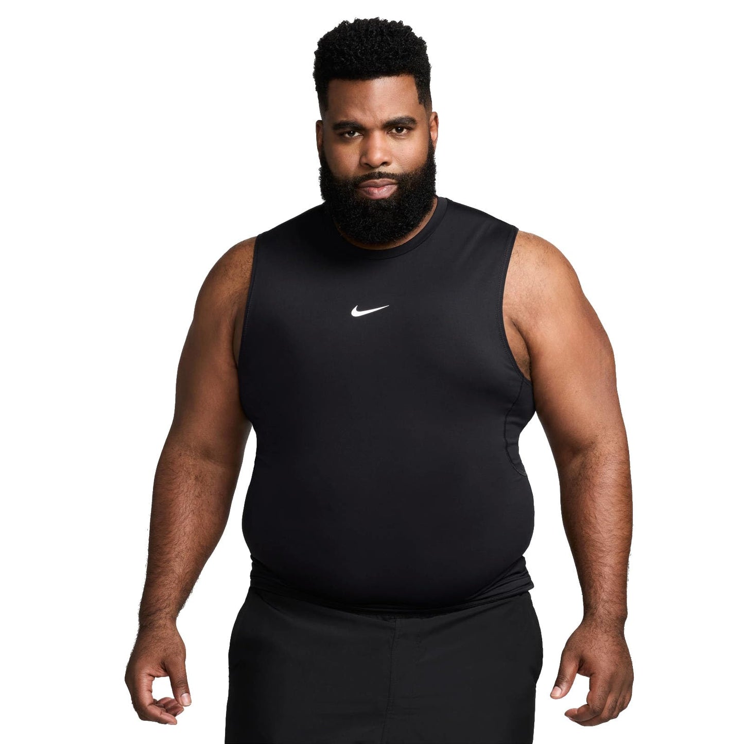 Nike Men's Pro Dri-Fit Slim Sleeveless Top, Black/White - Medaid International