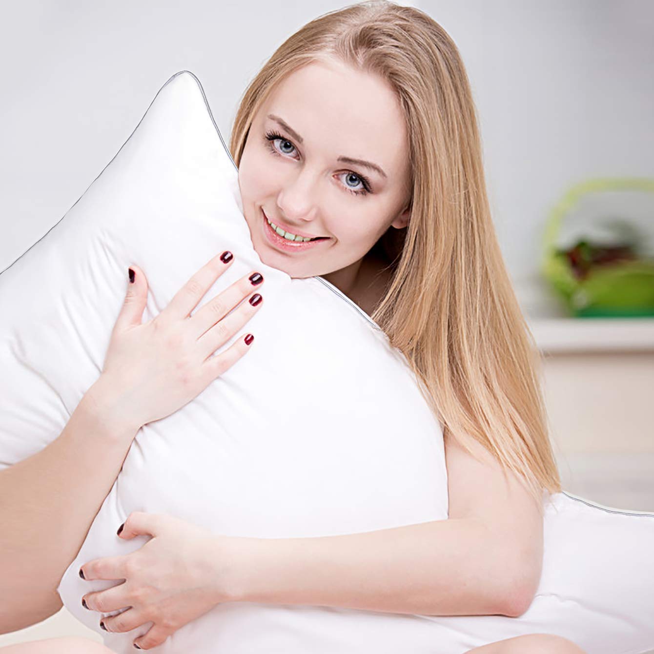HIMOON Bed Pillows for Sleeping 2 Pack,Standard Size Cooling Pillows Set of 2,Top-end Microfiber Cover for Side Stomach Back Sleepers - Medaid International