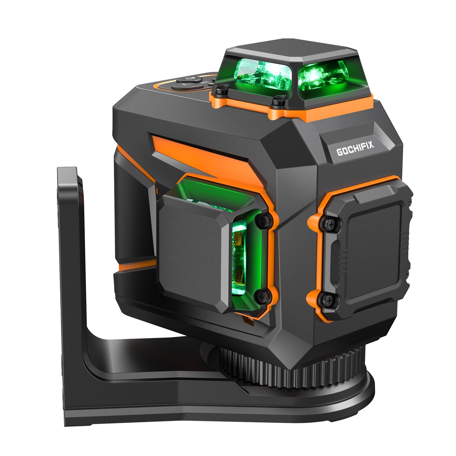 Laser Level 360 Self Leveling Green Line Laser Level Tool Wall Suction Stand Receiver 100ft Line Laser for Picture Hanging Outdoor Rechargeable Battery,2x360,2D - Medaid International