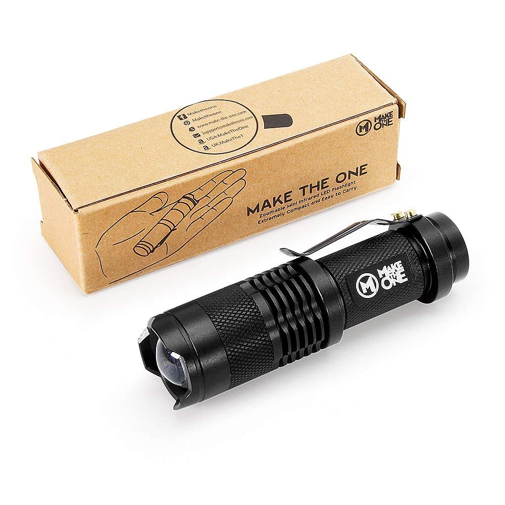 Maketheone IR Torch 3 Watt 850NM Infrared Light Night Vision Flashlight Torch - Infrared Light is Invisible to Human Eyes - to be Used with Night Vision Device (NOT Include Battery) - Medaid International