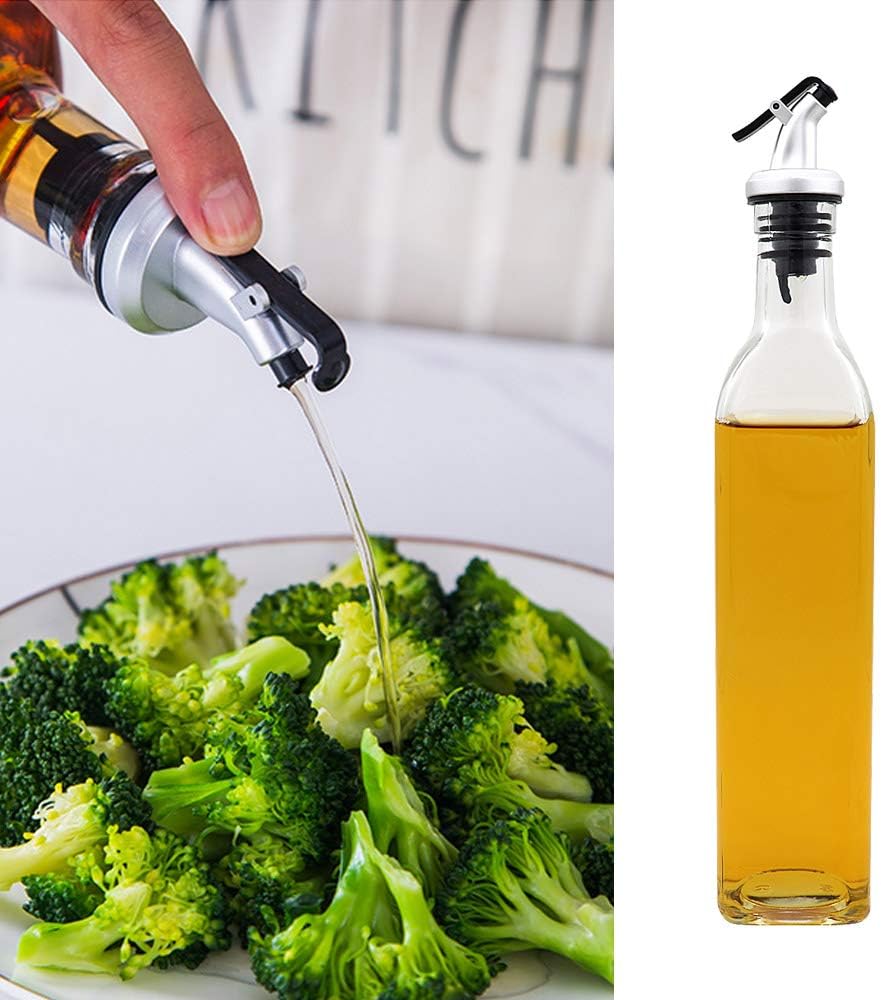 set of 2 Glass Oil Dispenser Bottles