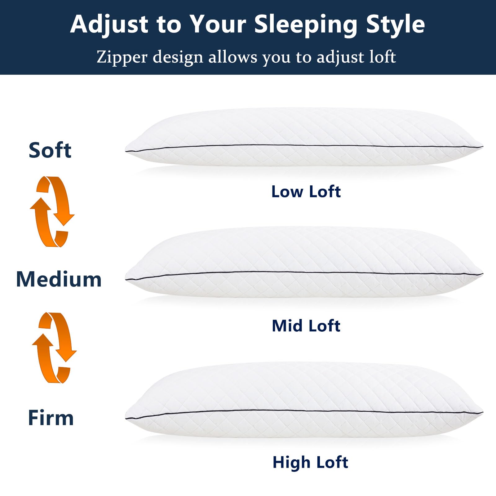 1 MIDDLE ONE Body Pillow, Memory Foam Body Pillows for Adults Sleeping, Long Pillow for Bed, Big Large Firm Full Body Pillow for Side Sleeper, 20x54 Inch, White - Medaid International