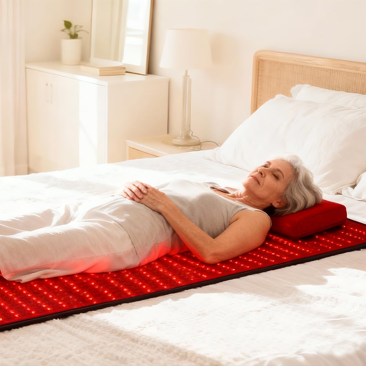 Infrared Red Light Therapy Full Body Mat- 2052 pcs SMD 5050 LED Chips - 660nm & 850nm Wavelengths, Pain Relief, Enhances Recovery, Whole Body Care, Sleep Improvement & Energy Boost - Medaid International