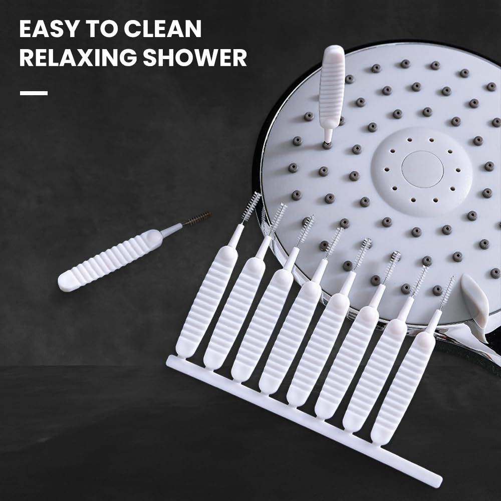Shower Head Cleaning Brush for Small Hole, 2025 New Anti-Clogging Nozzle with Storage Boxes, Multifunctional Shower Cleaning Tools, Showerhead Cleaning Brushes Picks for Bathroom (10PC) - Medaid International